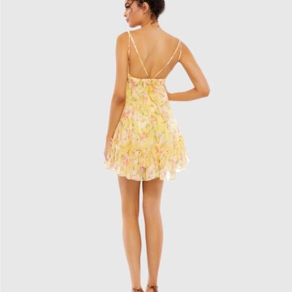 Mac Duggal 70240 Floral Empire Waist Ruffled Mini Dress size 4 UB - Picture 10 of 10